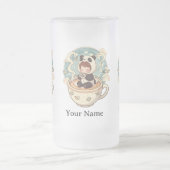 Frosted Glass Panda Cold Brew Mug Mattglas Bierglas (Mittel)
