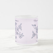 Frosted Glass Rosa Schmetterlings-Tasse Mattglastasse (Mittel)