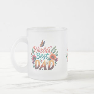 Frosted Glass Tasse - 10 oz "Bester Vater der Welt