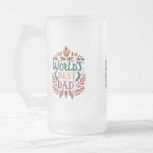 Frosted Glass Tasse - 16 oz "Design: Bester Vater 