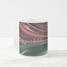 Frosted Glass Tasse in stilvollem Grafikdesign