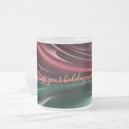Frosted Glass Tasse in stilvollem Grafikdesign