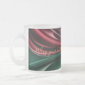 Frosted Glass Tasse in stilvollem Grafikdesign (Links)