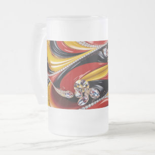 Frosted Glass Tasse mit belgischem Farbmuster