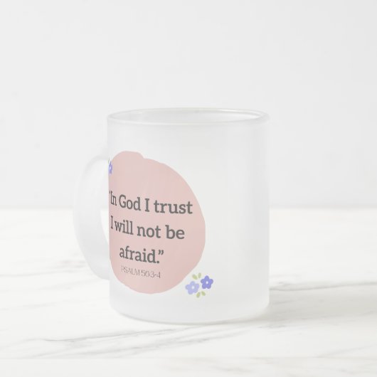 Frosted Mug with Bible verse Mattglastasse (Vorderseite Links)