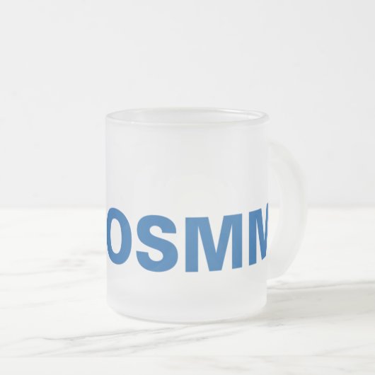 Frosted NAOSMM Logo Mug Mattglastasse (VorderseiteRechts)