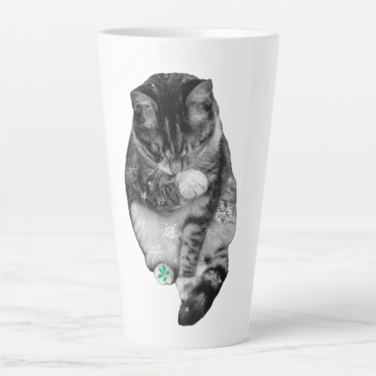 Frosted Paw Holiday Mug Milchtasse (Vorderseite)