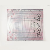 Frosted Petals in a Winter Woodland Wedding  Wandteppich (Vorderseite (Horizontal))