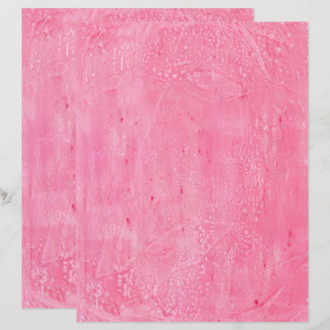 Frosted Pink Background Scrapbook Paper (Vorne/Hinten)