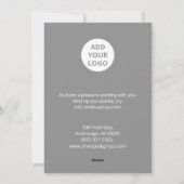 Frosted Silver Script Holiday Card Feiertagskarte (Rückseite)