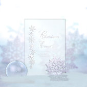 Frosted Snowflake Christmas Acrylic Invitation Acryleinladungen