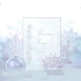 Frosted Snowflake Christmas Acrylic Invitation Acryleinladungen