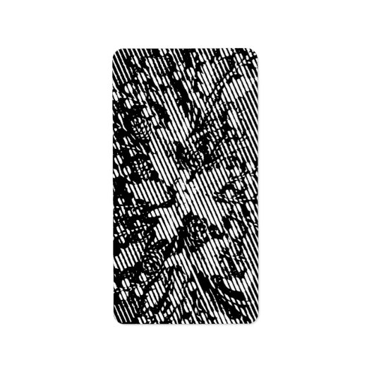 Frosted Winter Snowdrop Floral Arrangement Adressaufkleber (Vorne)