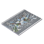 Frosted Winter Snowdrop Floral Arrangement Notizblock (Linke Seite)
