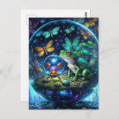 Frösteln in einer Gazeball mit einem Gazeball Postkarte (Vorne/Hinten)