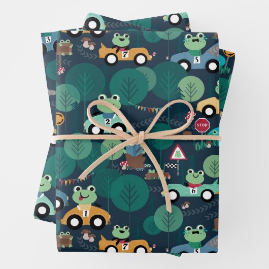 Froster Rennfahrer Kinder Personalisiert Geschenkpapier Set (Beispiel)