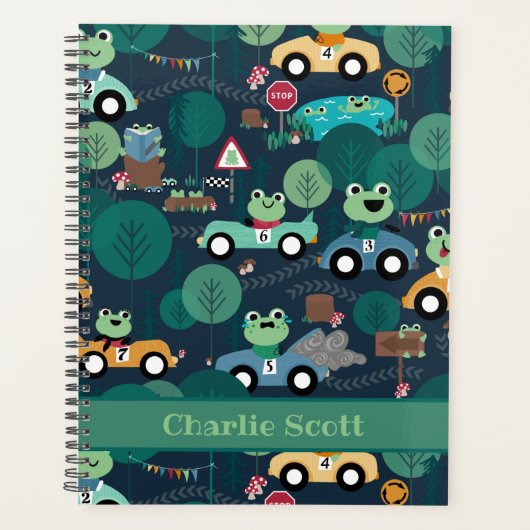 Froster Rennfahrer Kinder Personalisiert Planer (Vorderseite)