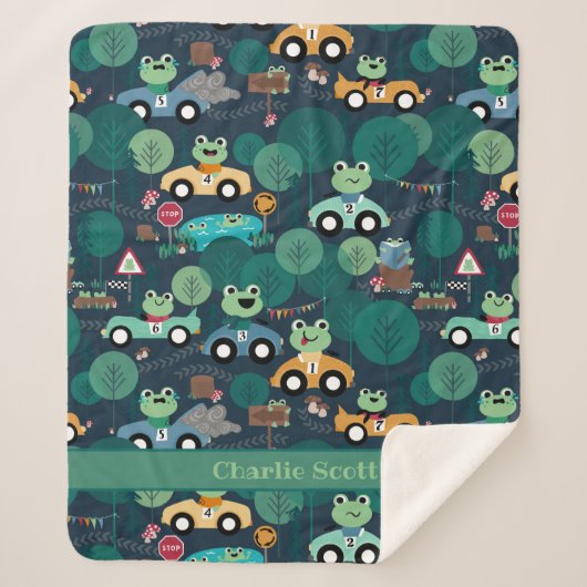 Froster Rennfahrer Kinder Personalisiert Sherpadecke (Vorderseite)