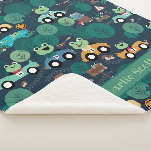 Froster Rennfahrer Kinder Personalisiert Sherpadecke (3/4)