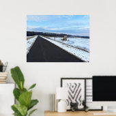 Froster See mit Wegplakat Poster (Heimbüro)
