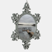 Froster See Schneeflocken Zinn-Ornament (Links)