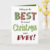 Froster Weihnachtsurlaub Spaß Gemustert Gruß Karte (Gelbe Blume)