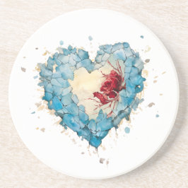 Frostes Herz Getränkeuntersetzer