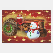 Frostes Vintages Red Tractor Weihnachten Geschenkpapier Set (Vorderseite 3)
