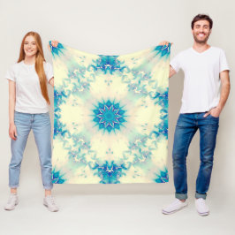 Frostes Wasser Frostig Blaue Winterschneeflocke Fleecedecke