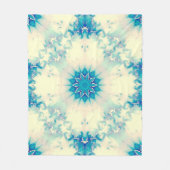 Frostes Wasser Frostig Blaue Winterschneeflocke Fleecedecke (Vorderseite)