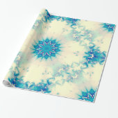 Frostes Wasser Frostig Blaue Winterschneeflocke Geschenkpapier (Ungerollt)