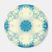 Frostes Wasser Frostig Blaue Winterschneeflocke Magnet (Vorne)