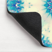 Frostes Wasser Frostig Blaue Winterschneeflocke Mousepad (Ecke)