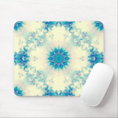 Frostes Wasser Frostig Blaue Winterschneeflocke Mousepad (Mit Mouse)
