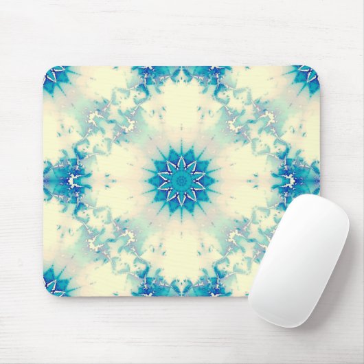 Frostes Wasser Frostig Blaue Winterschneeflocke Mousepad (Mit Mouse)
