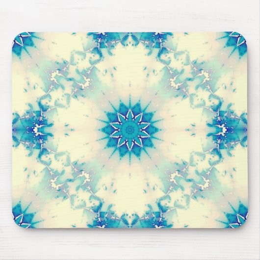 Frostes Wasser Frostig Blaue Winterschneeflocke Mousepad (Vorne)