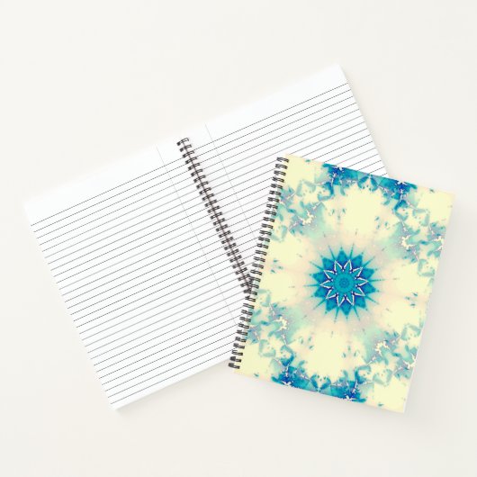 Frostes Wasser Frostig Blaue Winterschneeflocke Notizblock (Innenseite)