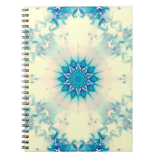 Frostes Wasser Frostig Blaue Winterschneeflocke Notizblock (Vorderseite)