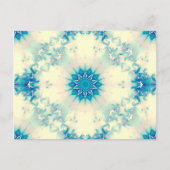 Frostes Wasser Frostig Blaue Winterschneeflocke Postkarte (Vorderseite)