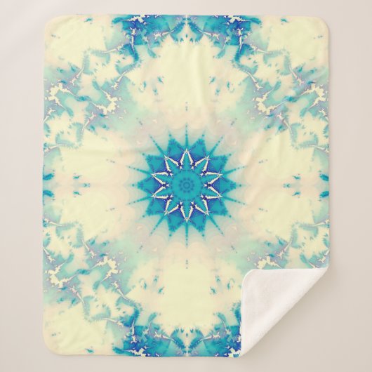 Frostes Wasser Frostig Blaue Winterschneeflocke Sherpadecke (Vorderseite)