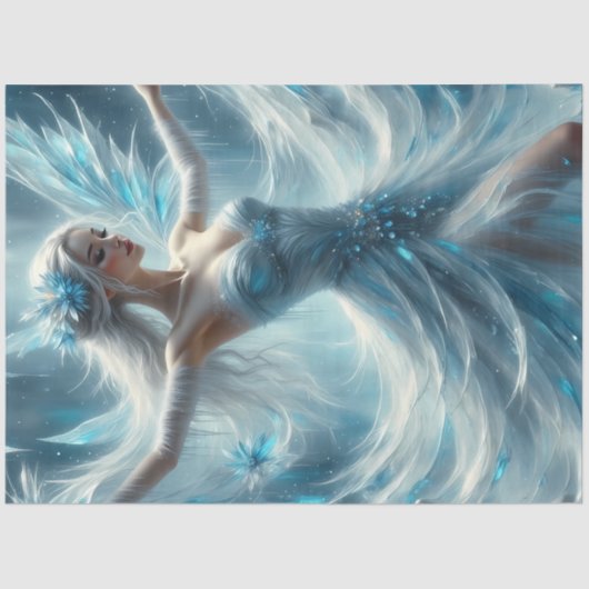 Frostfall Enchantress Ice Ballet Winter Fairy Seidenpapier (Vorderseite)