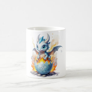Frostfire-Hatchling Blauer Drache Fantasy Kaffeetasse