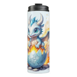 Frostfire-Hatchling Blauer Drache Thermosbecher