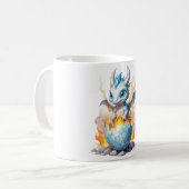 Frostfire Hatchling Blue Dragon Fantasy Kaffeetasse (Vorderseite Links)