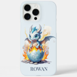 Frostfire Hatchling Personalisiert Blue Dragon iPhone 16 Pro Max Hülle