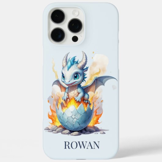 Frostfire Hatchling Personalisiert Blue Dragon Case-Mate iPhone Hülle (Rückseite)