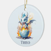 Frostfire Hatchling Personalisiert Dragon Keramik Ornament (Links)