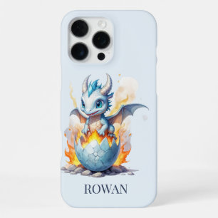 Frostfire-Hatchling Personalisierter blauer Drache iPhone 16 Pro Max Hülle
