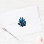 Frostfire Shadow Knight – Blue Inferno Edition Runder Aufkleber (Umschlag)