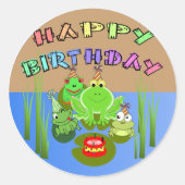 Frostfrosch-Party Runder Aufkleber (Vorderseite)
